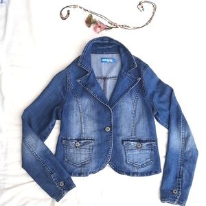 GARAGE Fitted Blue Jean Jacket